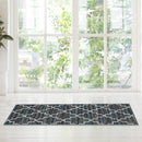 2 of 13:Capri 3-Piece Crosshatch Design Rug Set, Blue-Gray, 5x7 Feet 