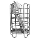 1 of 3:Home Basics Simplicity Collection Free-Standing Utensil  and Cutlery Holder with Quick Draining Holes, Satin Chrome 