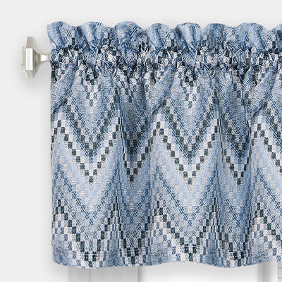 3 of 4:Avery Window Curtain Valance - 58x14 - Ice Blue 