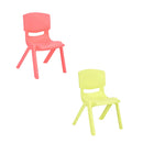 1 of 1:Juego de sillas de aprendizaje para niños de plástico apilables JOON, color lima coral 