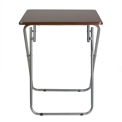 4 of 7:Home Basics Multi-Purpose Foldable Table, Cherry 