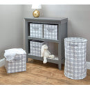 3 of 3:InterDesign Dot Cubo de almacenamiento de tela con dos asas laterales, gris, 13 x 13 x 13 pulgadas 