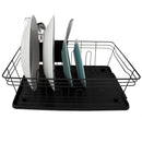 2 of 6:Home Basics Contempo 3 Piece Dish Rack, Black 