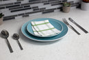 4 of 4:Home Basics Stripes 16 Piece Stainless Steel Flatware Set, Silver 