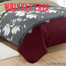 3 of 10:PREMIUS Scarlett 3 Piece Microfiber Wrinkle-Free Quilt Set, Brick-Gray-Beige 