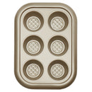 3 of 5:Home Basics Aurelia Non-Stick 6-Cup Carbon Steel Cookie Sheet, Gold 