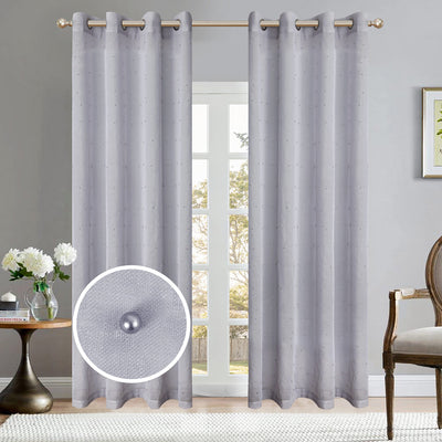 5 of 7:Pearl Design Sheer Grommet Window Panel, 54x84 Inches 
