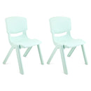 1 of 8:JOON Stackable Plastic Kids Learning Chairs, Mint Green, 20.5x12.75X11 Inches, 2-Pack (Pack of 2) 