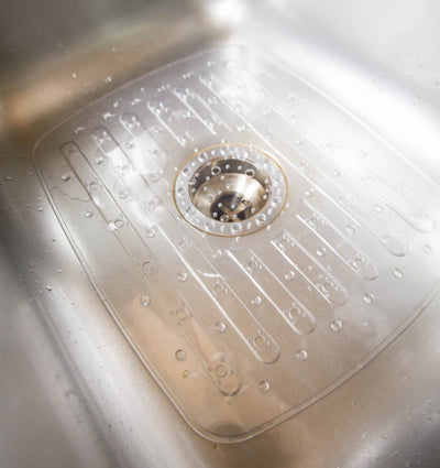 1 of 2:Home Basics Heavy Duty PVC Sink Mat, Clear, 12x16 Inches 