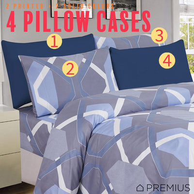 4 of 12:PREMIUS Premium Lyinks 4 & 6 Piece Microfiber Printed Wrinkle-Free Sheet Set 