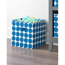 3 of 4:InterDesign Dot Cubo de almacenamiento de tela con asas laterales dobles, azul, 13 x 13 x 13 pulgadas 