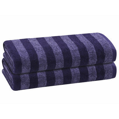 32 of 41:Serviette de bain PREMIUS à rayures, 100 % coton teint en fil, 27 x 54 pouces 