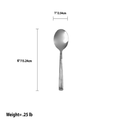 5 of 5:Home Basics Eternity Mirror Finish 4 Piece Stainless Steel Tea Spoon Set, Silver 