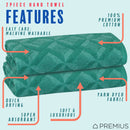 3 of 24:PREMIUS 2-Pack Geo 100% Cotton Yarn Dyed Hand Towel, 16x28 Inches 