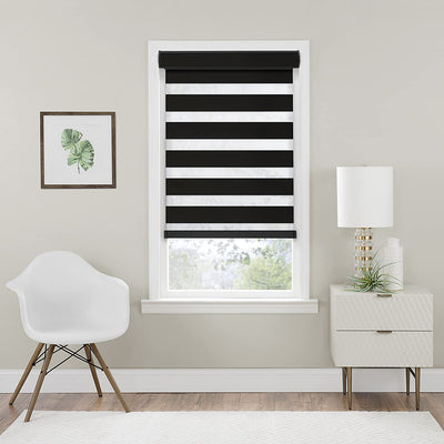 3 of 8:Cordless Celestial Room Darkening Double Layered Window Shade 