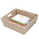 2 of 4:Grand panier en rotin synthétique avec poignées découpées Home Basics, taupe 