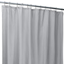 1 of 4:Bath Bliss Microfiber Soft Touch Seersucker Design Shower Curtain Liner in Silver 