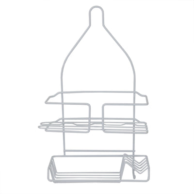4 of 7:Home Basics Vinyl Coated Steel Shower Caddy, White 