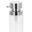 3 of 5:Home Basics 12 oz.  Cylinder Plastic Hand Soap Dispenser with Brushed Stainless Steel Pump, Clear 