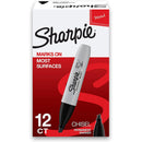 1 of 3:Marcadores permanentes Sharpie Jumbo, punta de cincel, negro, 12 unidades (paquete de 12) 