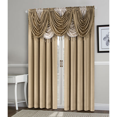22 of 25:Regency Crushed Satin Rod Pocket Window Panel and Valance Treatments, All Sold Separately 