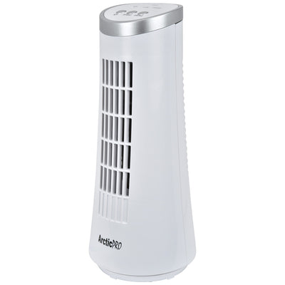 1 of 7:Ventilador minitorre delgado oscilante de escritorio Arctic-Pro, blanco, 12 pulgadas 