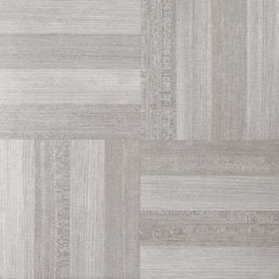 1 of 2:Portfolio 12x12 2.0mm Self Adhesive Vinyl Floor Tile - Ash Grey Wood - 9 Tiles/9 sq. ft. 