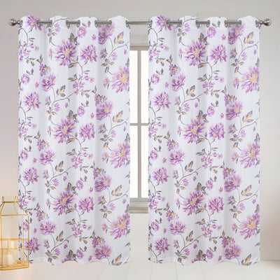 4 of 7:Rideau à œillets à motif floral en jacquard Marie, 137 x 213 cm 