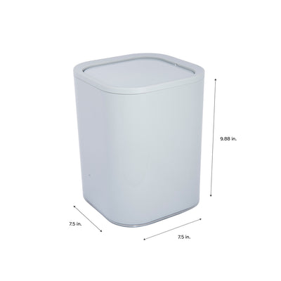 4 of 4:Bath Bliss 8L Acrylic Waste Bin in Grey 