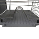 7 of 9:Home Basics Contempo 3 Piece Dish Rack, Gray, 18x13.75x6.5 Inches 