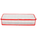 3 of 4:Home Basics Caja de almacenamiento opaca con cremallera para adornos navideños de lunares 