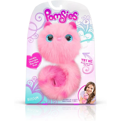 1 of 1:Pomsies Speckles Plush Pom-Pom Interactive Toys, Pink 