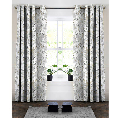 2 of 6:Oliver Printed Watercolor Floral Room Darkening Grommet Window Panel, 50x84 Inches 