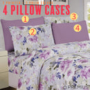 4 of 12:PREMIUS Premium Rosewood 4 & 6 Piece Microfiber Printed Wrinkle-Free Sheet Set 