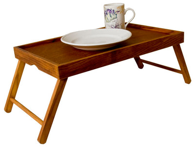 1 of 4:Home Basics Bed Tray With Folding Legs, Natural, 9x12x18.5 Inches 