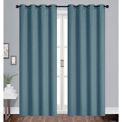1 of 9:Jones Embossed Geo Room Darkening Grommet Window Panel, 54x84 Inches 