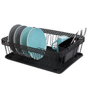 1 of 4:Home Basics 3 Piece Decorative WIre Steel Dish Rack, Black 