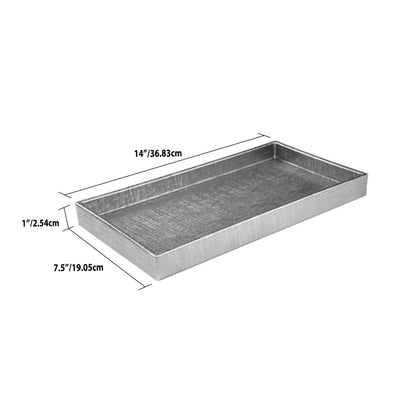 10 of 10:Home Basics Bandeja de tocador metálica de plástico con asas recortadas, champán 
