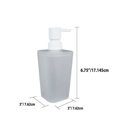 5 of 5:Home Basics Plástico recubierto de goma esmerilado, 10 oz. Dispensador de jabón de manos con bomba de plástico 
