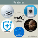 8 of 24:Microfiber Hypoallergenic Waterproof Mattress Cover Protector Encasement, 16 Inches Deep 