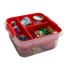 2 of 4:Simplify 5 Compartment Gift Supply Storage Box in Red 