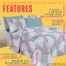 6 of 12:PREMIUS Premium Geoseph 4 & 6 Piece Microfiber Printed Wrinkle-Free Sheet Set 