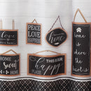 3 of 4:Modern Farmhouse Tier and Valance Window Curtain Set - 58x24 - Black 