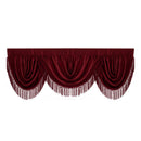 4 of 7:Bellissimo Crushed Satin Rod Pocket Panel And Waterfall Valance Window Treatments 
