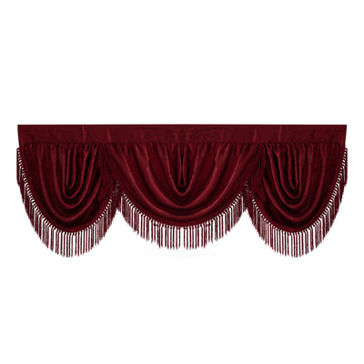 4 of 7:Bellissimo Crushed Satin Rod Pocket Panel And Waterfall Valance Window Treatments 