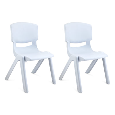 1 of 8:Chaises d'apprentissage empilables en plastique pour enfants JOON, bleu brumeux, 52,1 x 32,7 x 28 cm, lot de 2 (lot de 2) 
