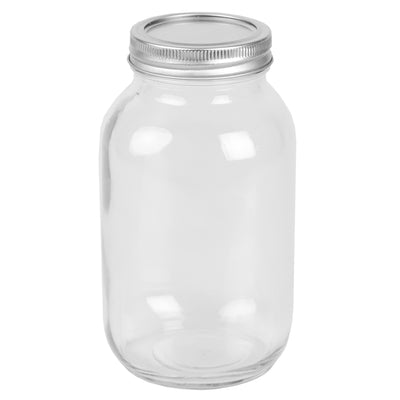2 of 4:Home Basics 33oz. Wide Mouth Clear Mason Canning Jar 