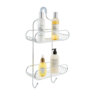 1 of 4:Bath Bliss 2 Tier Royal Shower Caddy in Chrome 