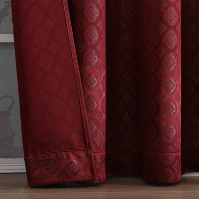 11 of 18:Tobias Damask Metallic Grommet Blackout Window Panel, 52x84 Inches 