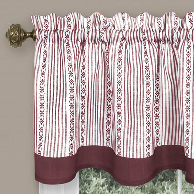 3 of 4:Westport Window Curtain Valance - 58x14 - Burgundy 